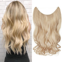 KissICON 18/613 - Blonde Mix Kissicon Hair Extensions Hidden Wire Secure