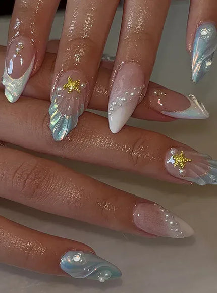 KissICON 18 KissIcon False Nails Press On Almond Flower Bow