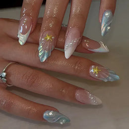 KissICON 18 KissIcon False Nails Press On Almond Flower Bow