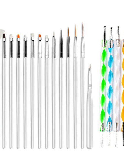 KissICON 18 KissIcon Nail Art Brush Set - Multi Tool