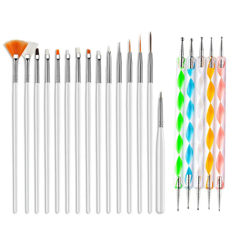 KissICON 18 KissIcon Nail Art Brush Set - Multi Tool