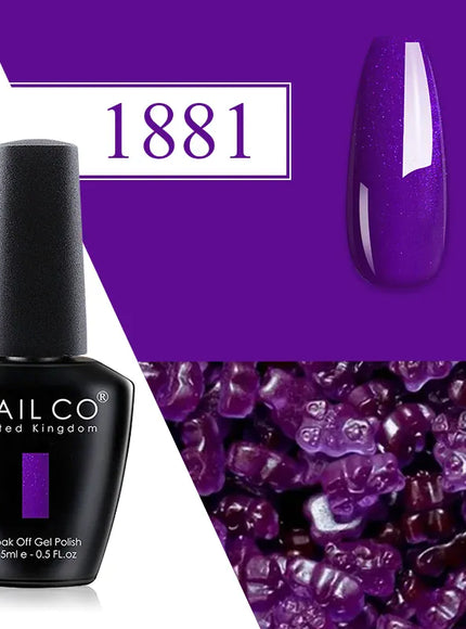 KissICON 1881 💋 Nailco Red Gel Polish - Lasting Soak