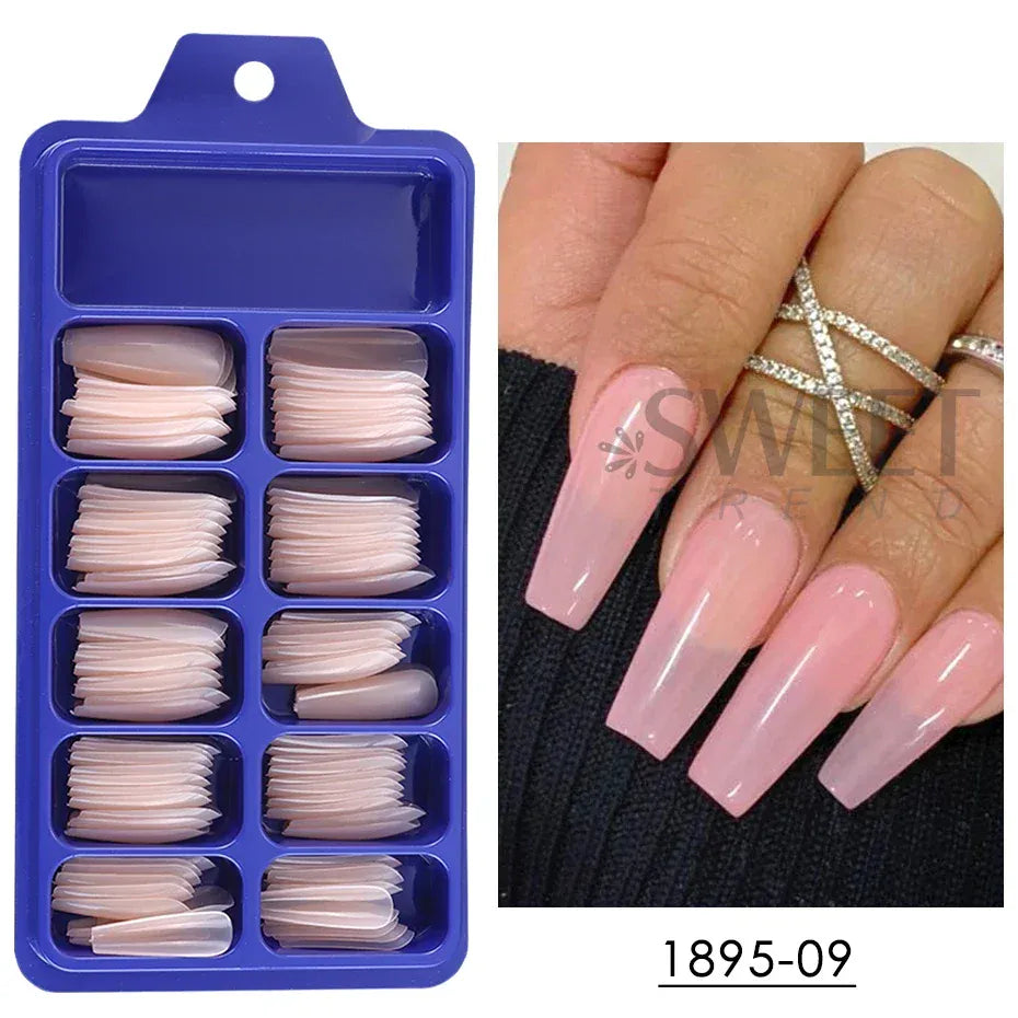 KissICON 1895-09 KissIcon Nude Pink False Nails - Quick Acrylic