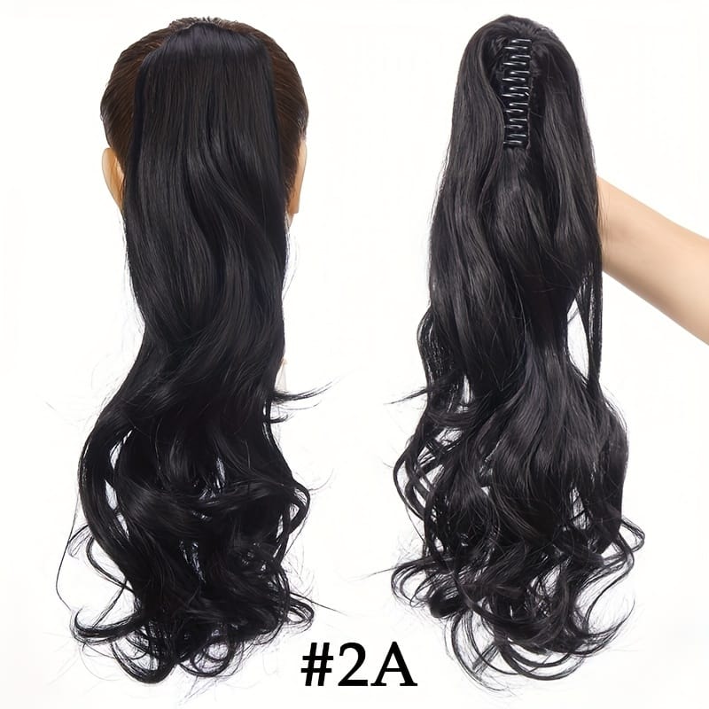 KissICON 18inch / #2A KissIcon Halloween Claw Clip Ponytail Extension Long Wavy