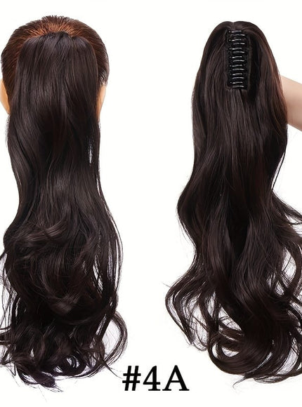 KissICON 18inch / #4A KissIcon Halloween Claw Clip Ponytail Extension Long Wavy