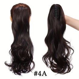KissICON 18inch / #4A KissIcon Halloween Claw Clip Ponytail Extension Long Wavy