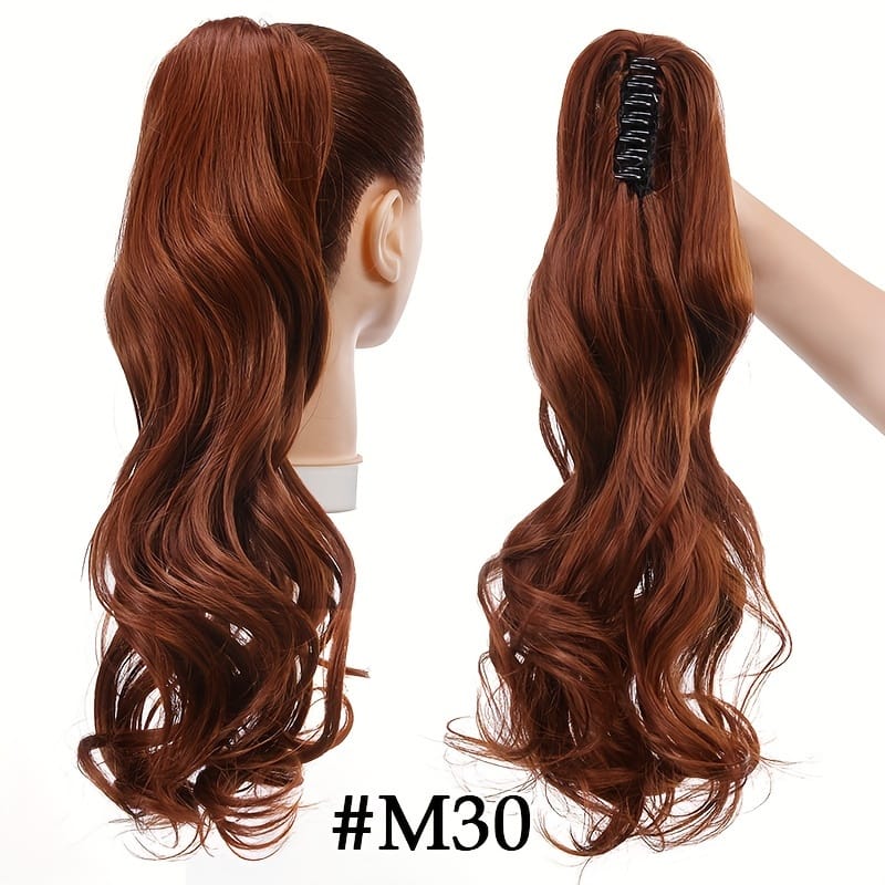 KissICON 18inch / #M30 KissIcon Halloween Claw Clip Ponytail Extension Long Wavy