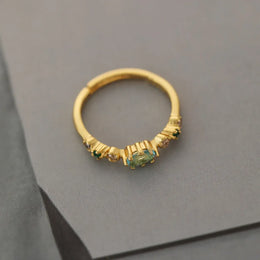 KissICON 18k Gold Plating / resizable Kissicon S925 Silver Ring – Zircon Inlaid