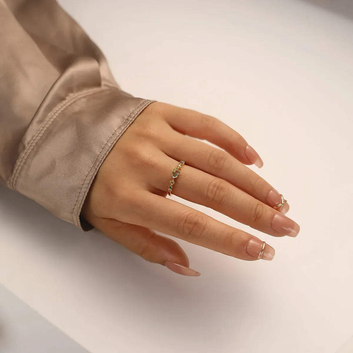 KissICON 18k Gold Plating / resizable Kissicon S925 Silver Ring – Zircon Inlaid