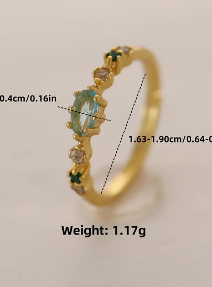 KissICON 18k Gold Plating / resizable Kissicon S925 Silver Ring – Zircon Inlaid