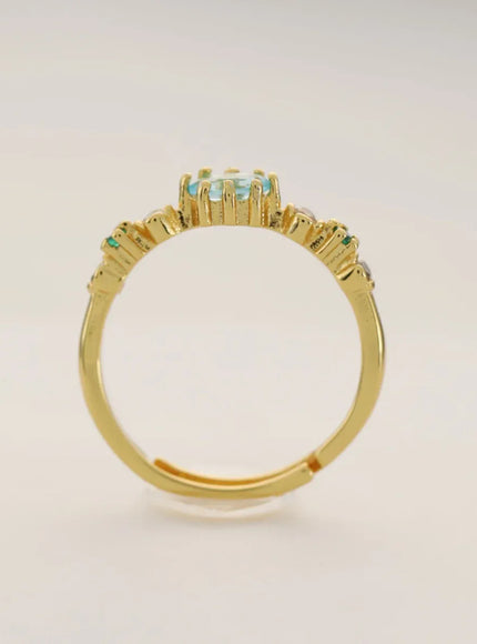 KissICON 18k Gold Plating / resizable Kissicon S925 Silver Ring – Zircon Inlaid