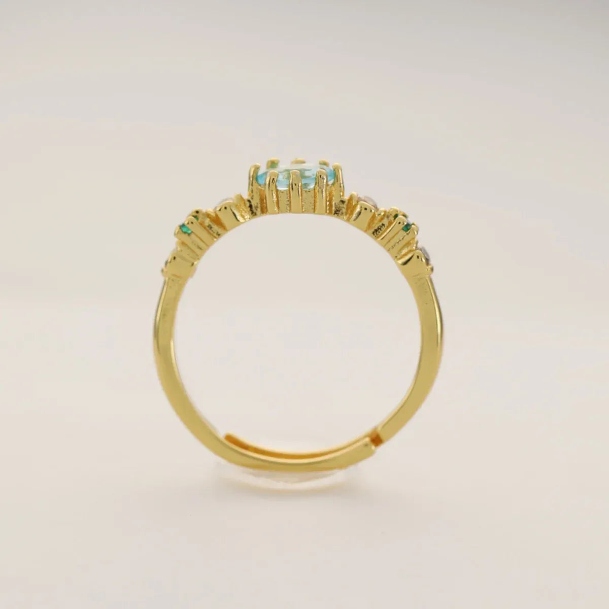 KissICON 18k Gold Plating / resizable Kissicon S925 Silver Ring – Zircon Inlaid