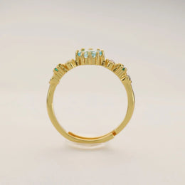 KissICON 18k Gold Plating / resizable Kissicon S925 Silver Ring – Zircon Inlaid