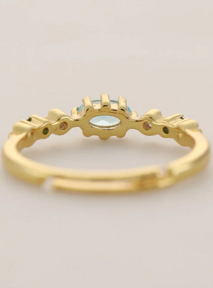 KissICON 18k Gold Plating / resizable Kissicon S925 Silver Ring – Zircon Inlaid