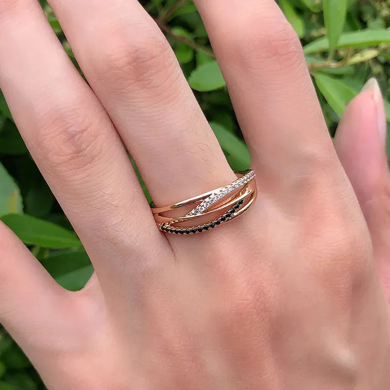 KissICON 18k rose Gold Ring for Women Natural Carat Diamond with Diamond Jewelry Anillos De Bizuteria Anillos Mujer Gemstone Rings Box