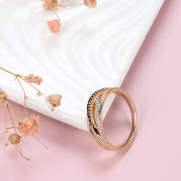 KissICON 18k rose Gold Ring for Women Natural Carat Diamond with Diamond Jewelry Anillos De Bizuteria Anillos Mujer Gemstone Rings Box
