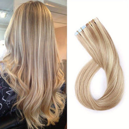 KissICON 18P613# / 18inch Remy Straight Tape In Hair Extensions 18 26