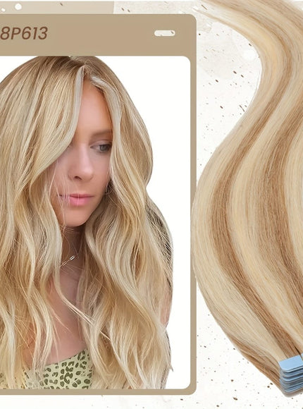 KissICON 18P613# / 20inch KissIcon Flying Tape In Hair Extensions - Real