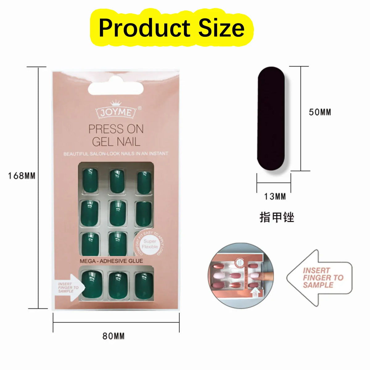 KissICON 19 KissIcon Press On Nails Square Head Full Cover