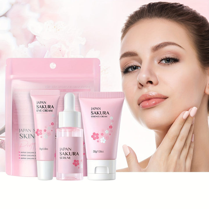Cherry Blossom Skincare Gift Set Moisturizing Hydration Kit