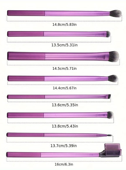KissICON #1991 (Advanced Version Daily Eye Makeup Brush Set 8-piece Set) Real Techniques Everyday Eye Essentials 8pc Makeup