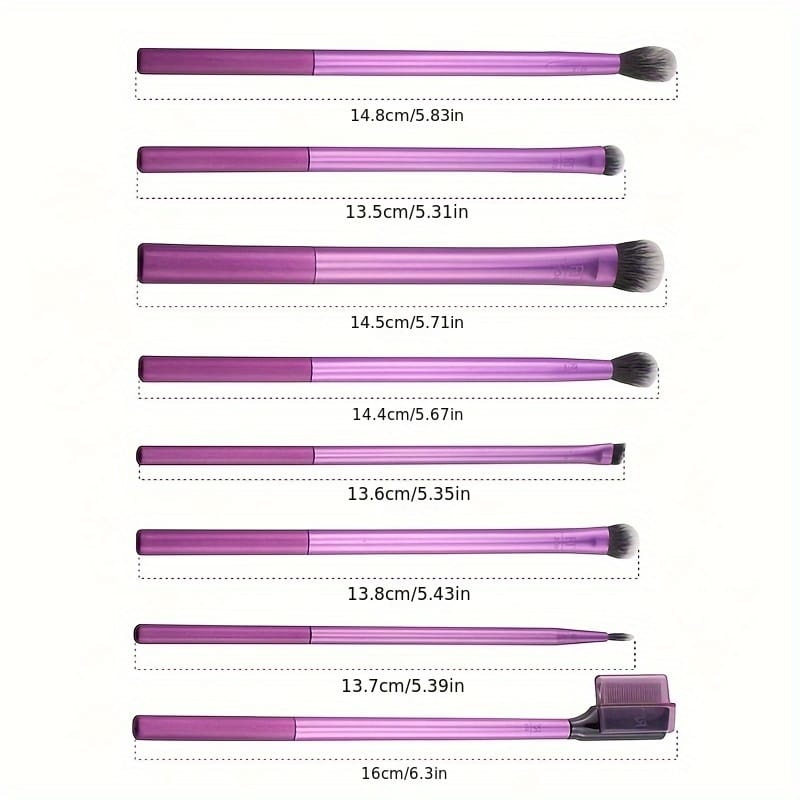 KissICON #1991 (Advanced Version Daily Eye Makeup Brush Set 8-piece Set) Real Techniques Everyday Eye Essentials 8pc Makeup