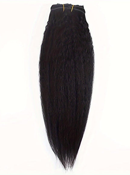 KissICON 1B / 10inch KissIcon Afro Kinky Straight ClipIns Hair Extensions Remy