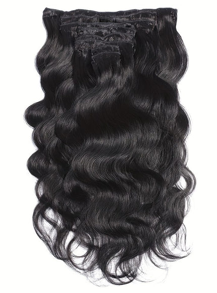 KissICON 1B / 12inch Brazilian Body Wave Clip In Remy Hair -