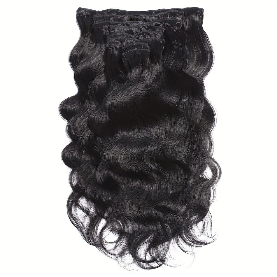 KissICON 1B / 12inch Brazilian Body Wave Clip In Remy Hair -
