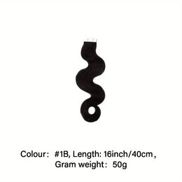 KissICON #1B / 16inch KissIcon Body Wave Tape In Extensions 16 Inch