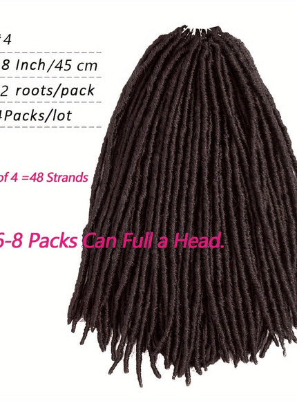 KissICON 1B / 18inch KissIcon 48 Strands Pre-Looped Faux Locs - Natural