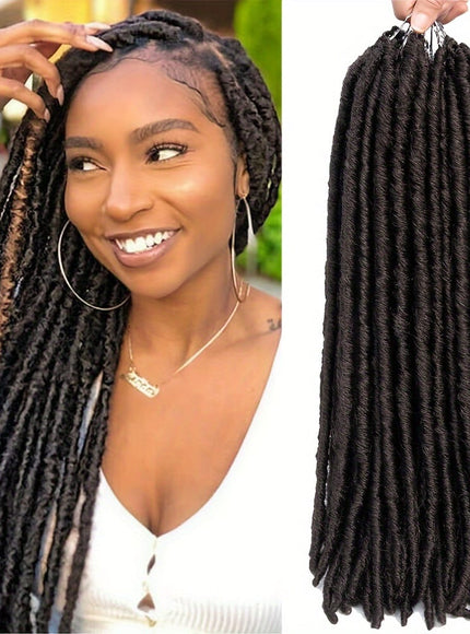 KissICON 1B / 18inch KissIcon 48 Strands Pre-Looped Faux Locs - Natural