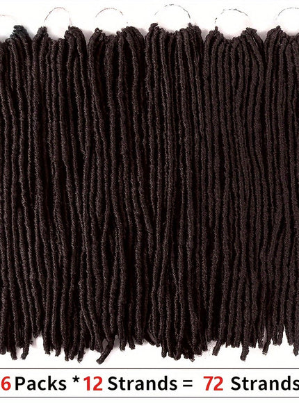 KissICON 1B / 18inch KissIcon 48 Strands Pre-Looped Faux Locs - Natural