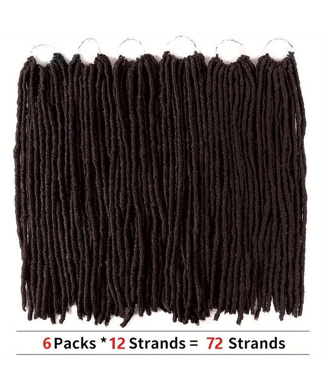 KissICON 1B / 18inch KissIcon 48 Strands Pre-Looped Faux Locs - Natural