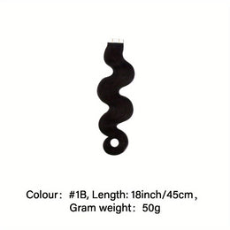 KissICON #1B / 18inch KissIcon Body Wave Tape In Extensions 16 Inch