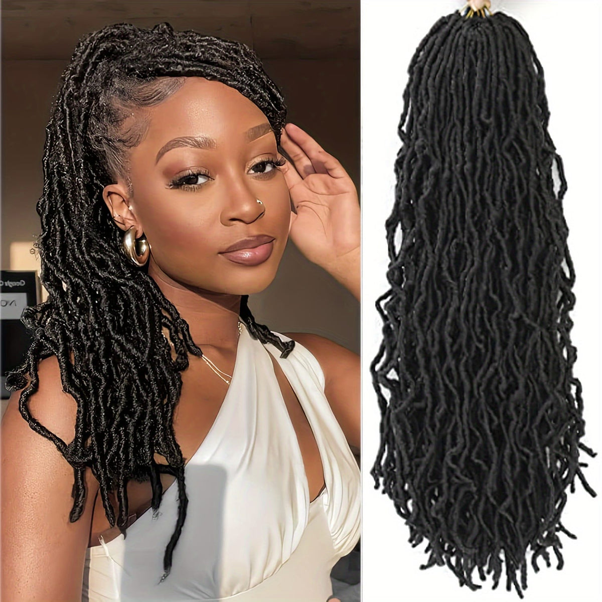 KissICON 1B / 18inch KissIcon Nu Locs Crochet Hair Extensions For Women