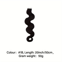 KissICON #1B / 20inch KissIcon Body Wave Tape In Extensions 16 Inch