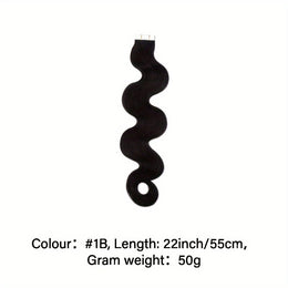 KissICON #1B / 22inch KissIcon Body Wave Tape In Extensions 16 Inch