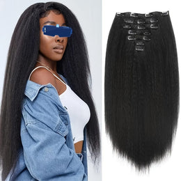 KissICON 1b / 22inch Kissicon Kinky Straight Clip In Wig