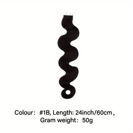 KissICON #1B / 24inch KissIcon Body Wave Tape In Extensions 16 Inch