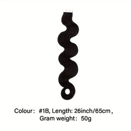 KissICON #1B / 26inch KissIcon Body Wave Tape In Extensions 16 Inch