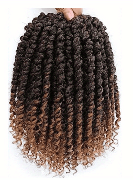 KissICON 1B/27(Mixed Black/light Brown / 8inch Kissicon Yorostar 8 Crochet Hair Extensions