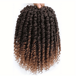 KissICON 1B/27(Mixed Black/light Brown / 8inch Kissicon Yorostar 8 Crochet Hair Extensions