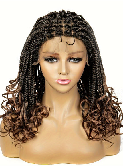 KissICON 1B/30 / 14inch Braids Wig Synthetic Lace Heat Resistant Bra