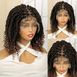 KissICON 1B/30 / 18inch Braids Wig Synthetic Lace Heat Resistant Bra