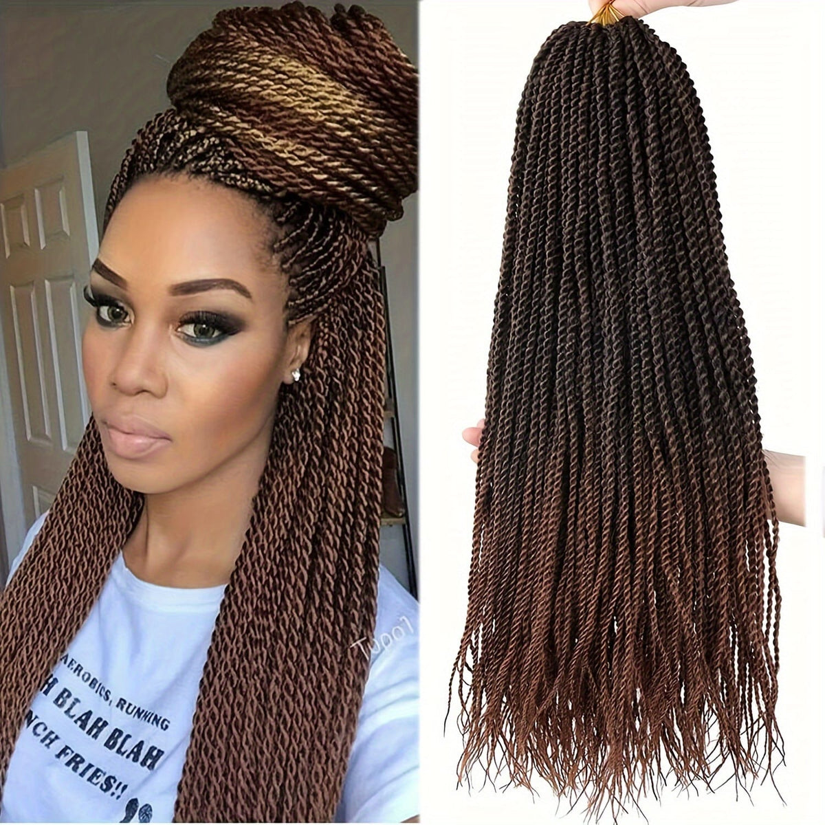 KissICON 1B/30 / 18inch [KissIcon] 3 Pack Twist Crochet Braids 18 -