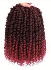 1B/BUG(Mixed Black/ Burgundy / 8inch