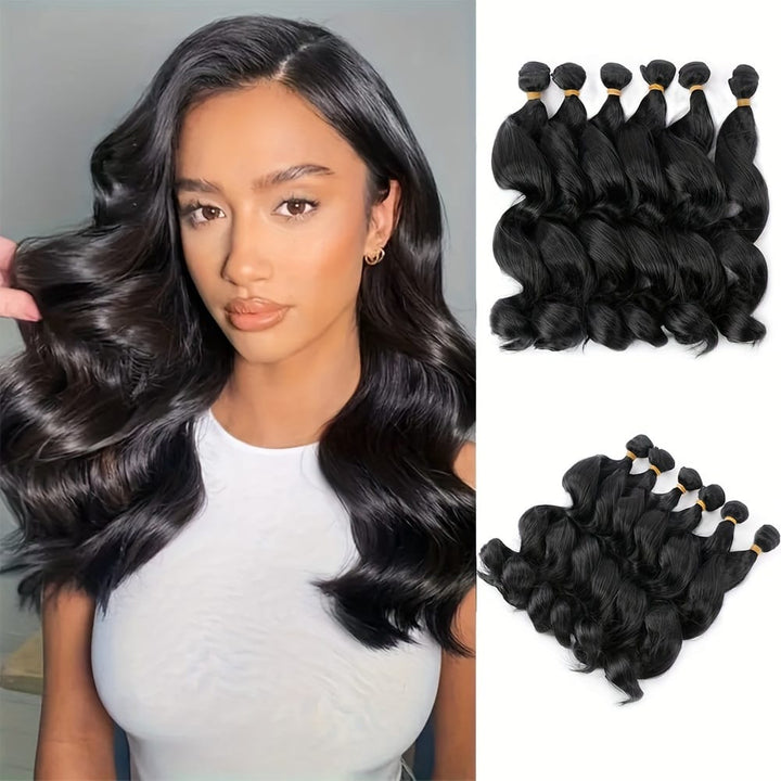 KissIcon Deep Wave 18In Synthetic Hair 6 Bundles