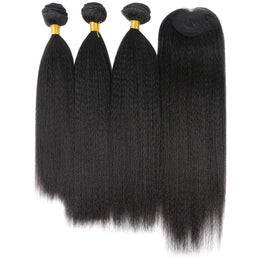 KissICON 1B KissIcon Yaki Straight Extensions Closure - Heat Resistant