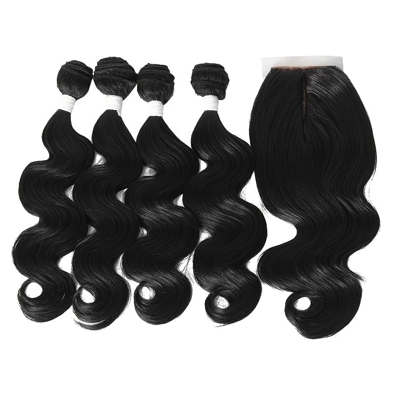 KissICON 1B Luxurious Body Wave Hair Weave 14 Inch 4